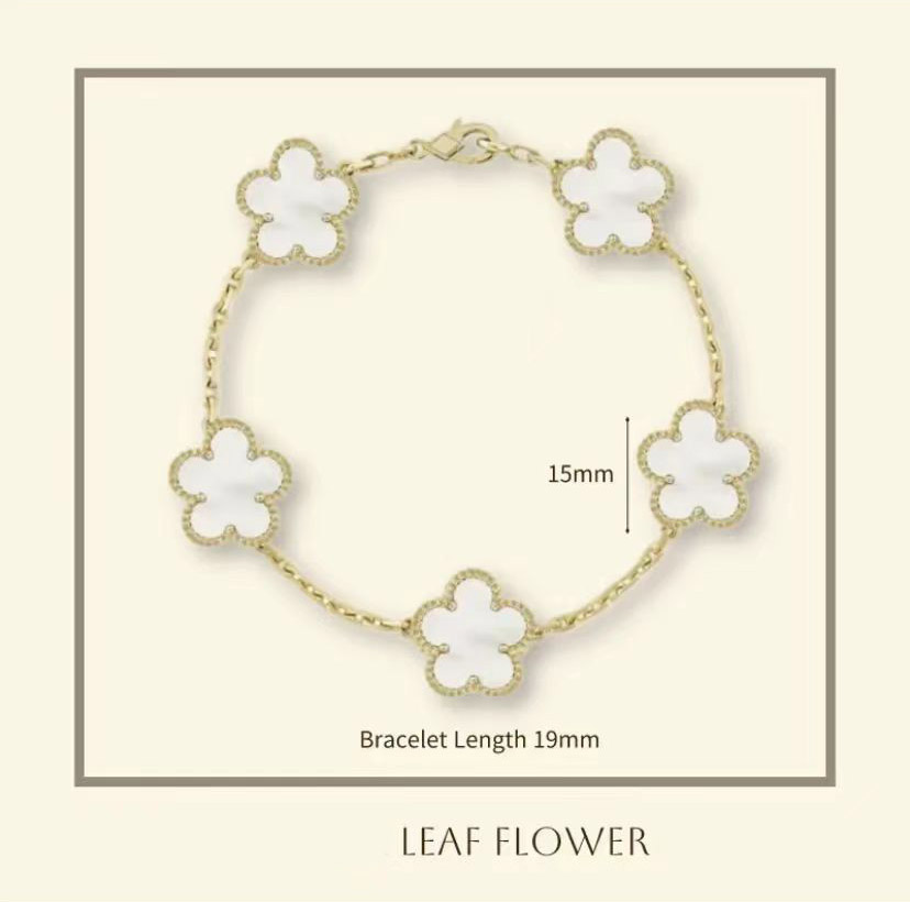 Clover Bracelet For Women Designer jewelry Leaf Bracelets Gold Sier Plate Agate Diamond Fashion Charm Chain Wedding Gift Party