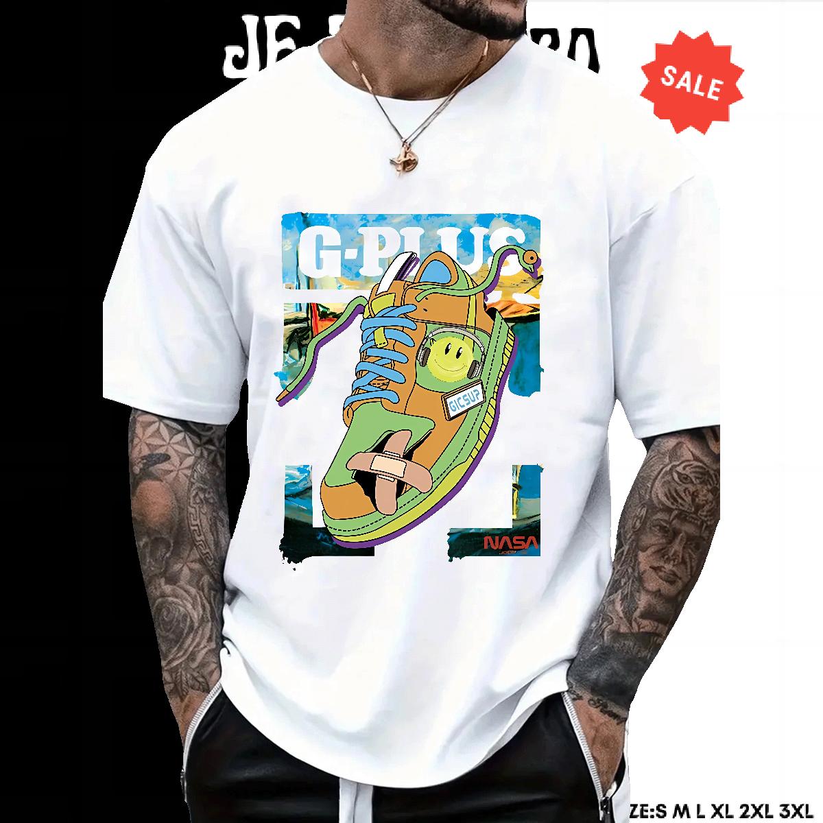 2024 Designer T shirt Plus Size Cartoon Men Tshirts Street Casual Cotton Breathable Soft Cool Tees
