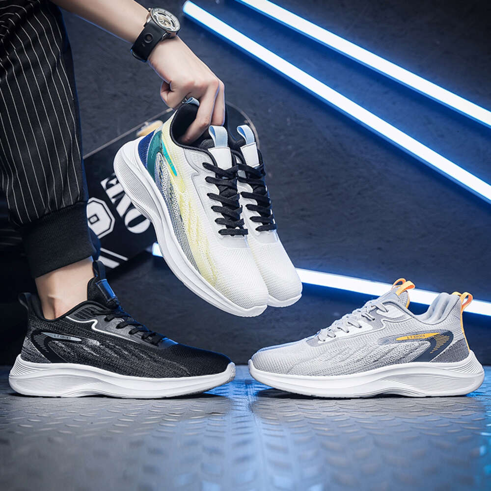 Wholesale Big Large Size European Knit Casual Sneakers Gym Jogging Running Men Sport Shoes