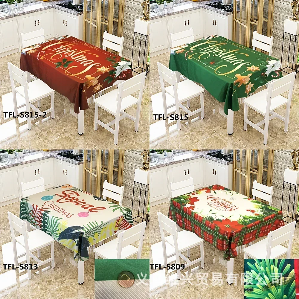 Fabric Waterproof Creative Tablecloth Style Christmas Printing Serviette Table Living Room Accessories Decor 86AZ01