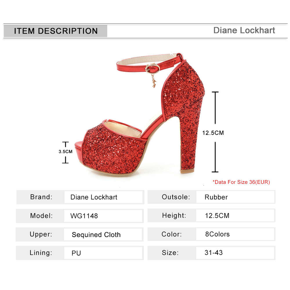 Summer New Peep Toe Shiny Sequins High Heels Women Platform Sandals Party Dress Wedding Pumps Ladies Shoes Gold Zapatos De Mujer