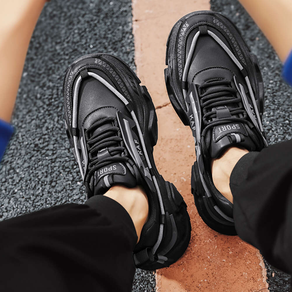 Factory direct sales men's walking Fall high top casual Autumn and winter platform Chunky shoes