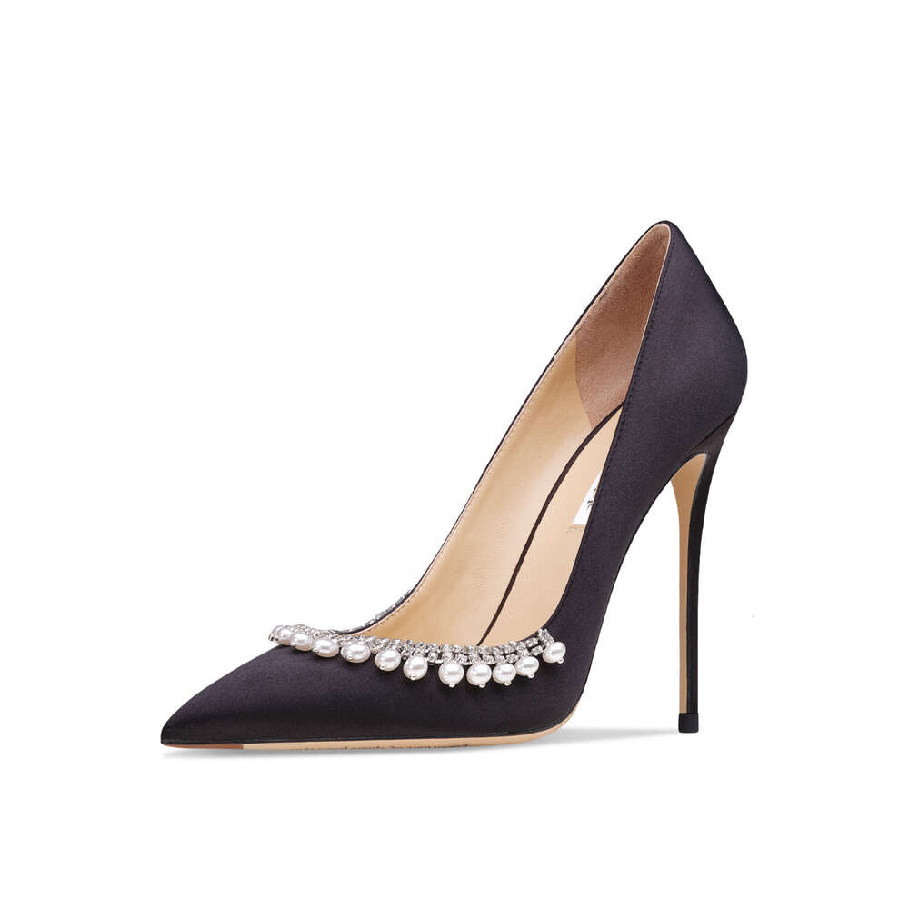 Classic Brand Genuine Leather Women's High Heels Fashionable Pointed Pumps Comfortable Party Stiletto Shoes