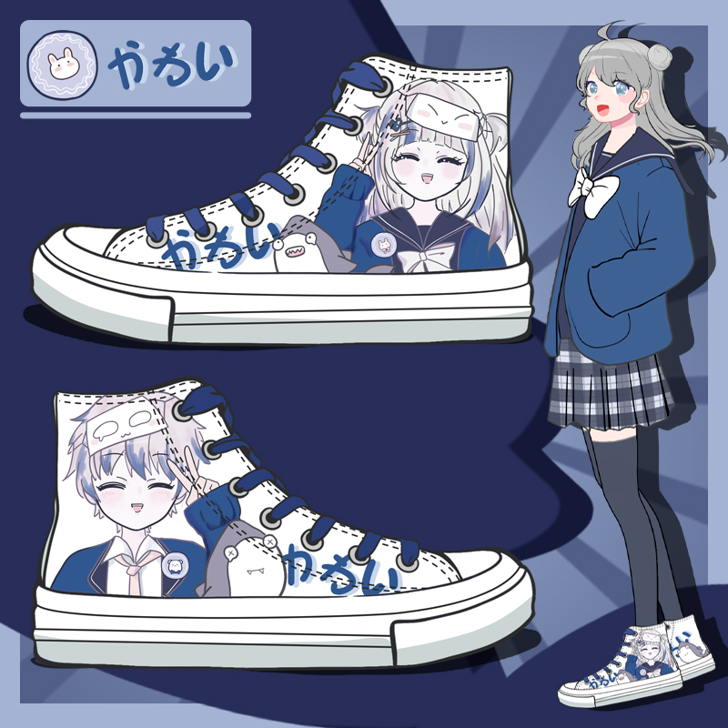Amy and Michael Lovely Anime Girls Young Students Casual Canvas Shoes Breathable Sports Flat Trainers New Woman Vulcanize Shoes