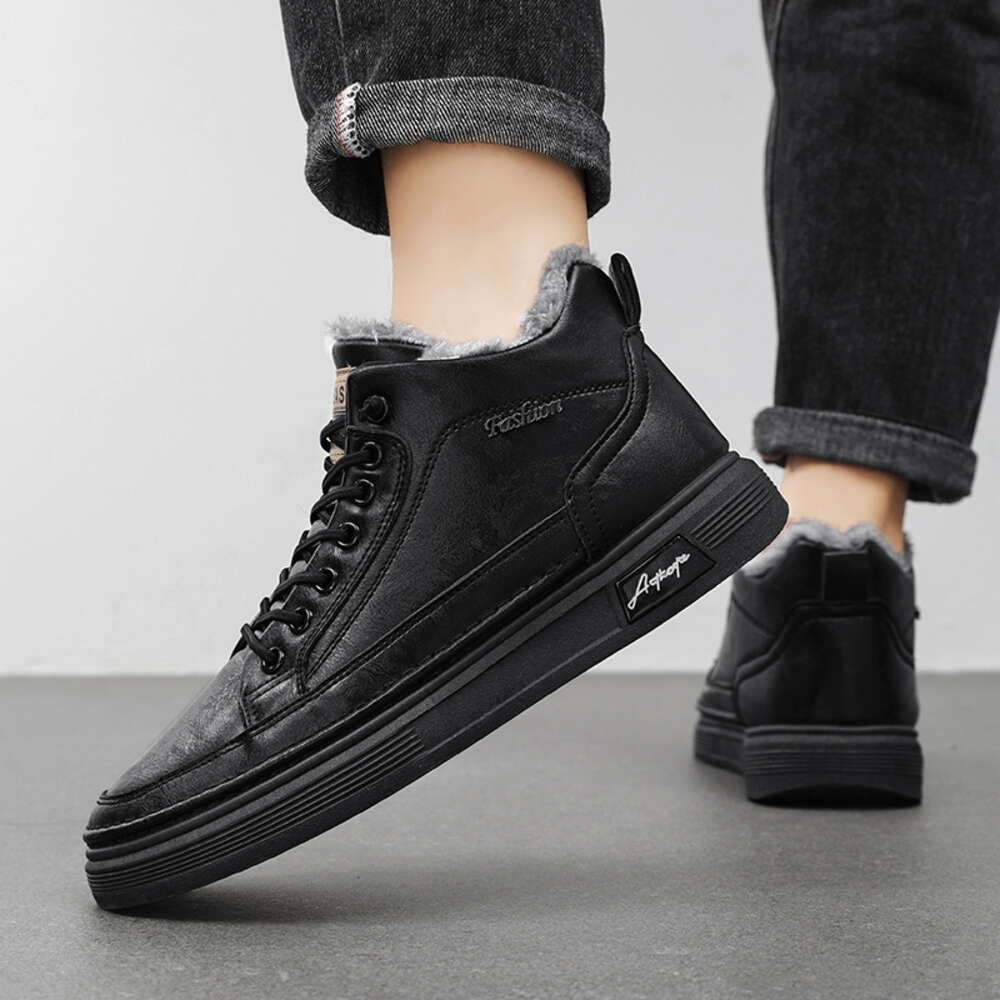 New fashion outdoor snow boots for men plus fleece non-slip sports winter warm men's casual shoes