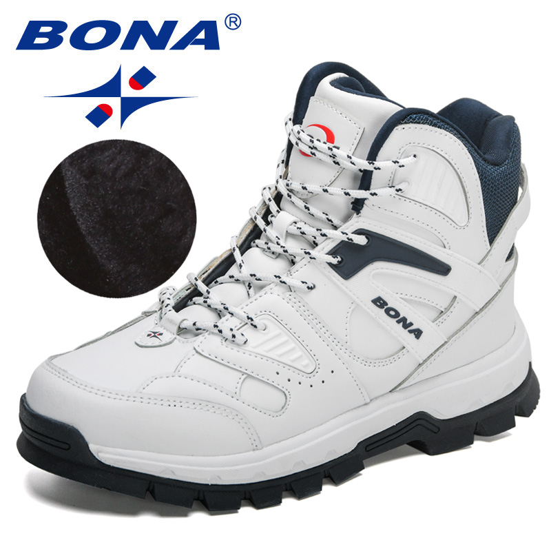 2023 Quality BONA New Designers Mountain Desert Climbing Shoes Men Ankle Plush Hiking Boots Man High Top Trekking Footwear New Manscuo E3a2 Scuo