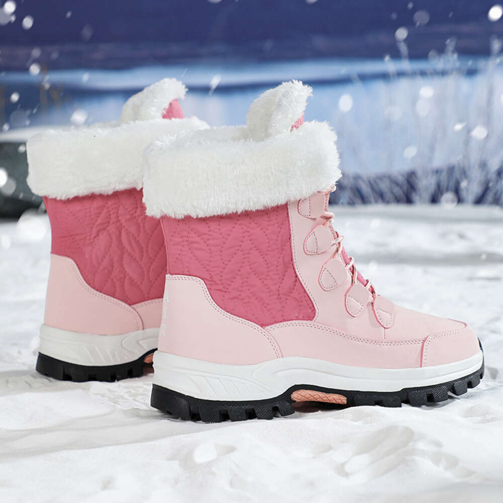 Winter snow boots new buckle men's and women's winter casual warm cotton shoes