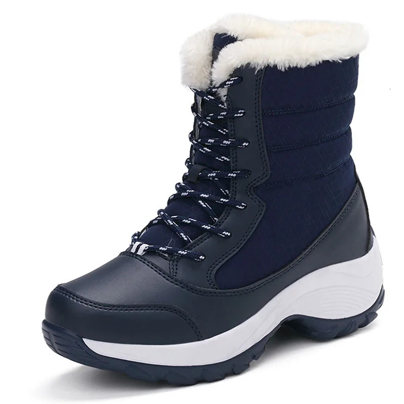 Womens Shoes Womens Snow Boots Womens Boots Winter Womens Plus Size Platform Boots Winter Womens Warm Botas Unprinted Good Quality White Boots 240611