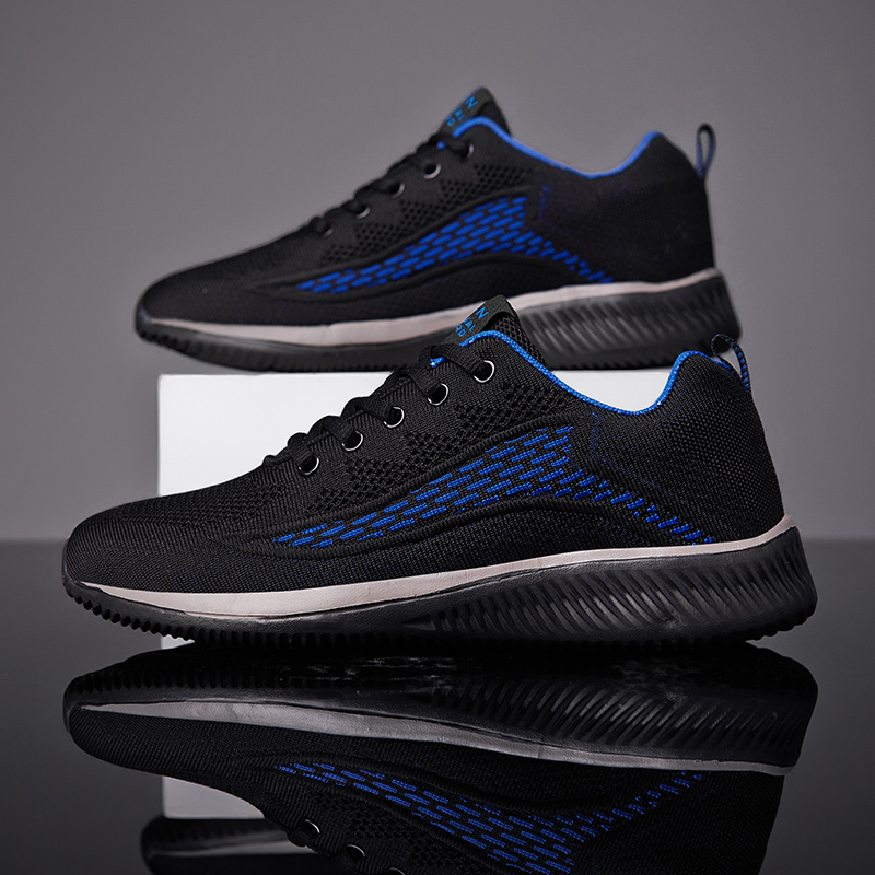 Big Size 46 Summer Mesh Men Shoes Lightweight Sneakers Breathable Casual Sneakers Flying Weaving Running Flats Walking