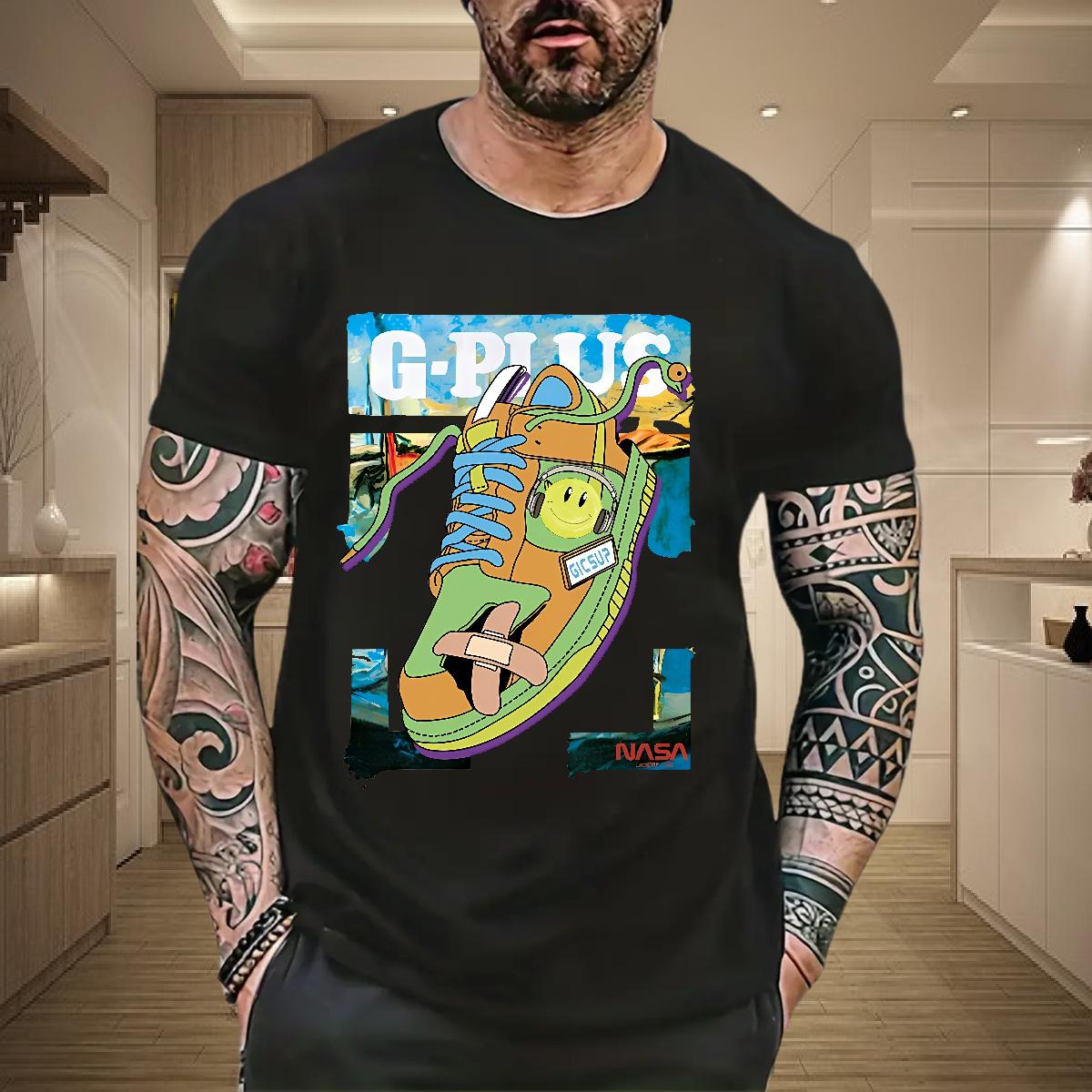 Cool Men Clothes T-Shirt Crew Neck Cotton Home Outdoor T Shirts Men DIY Logo Custom Tops Tees