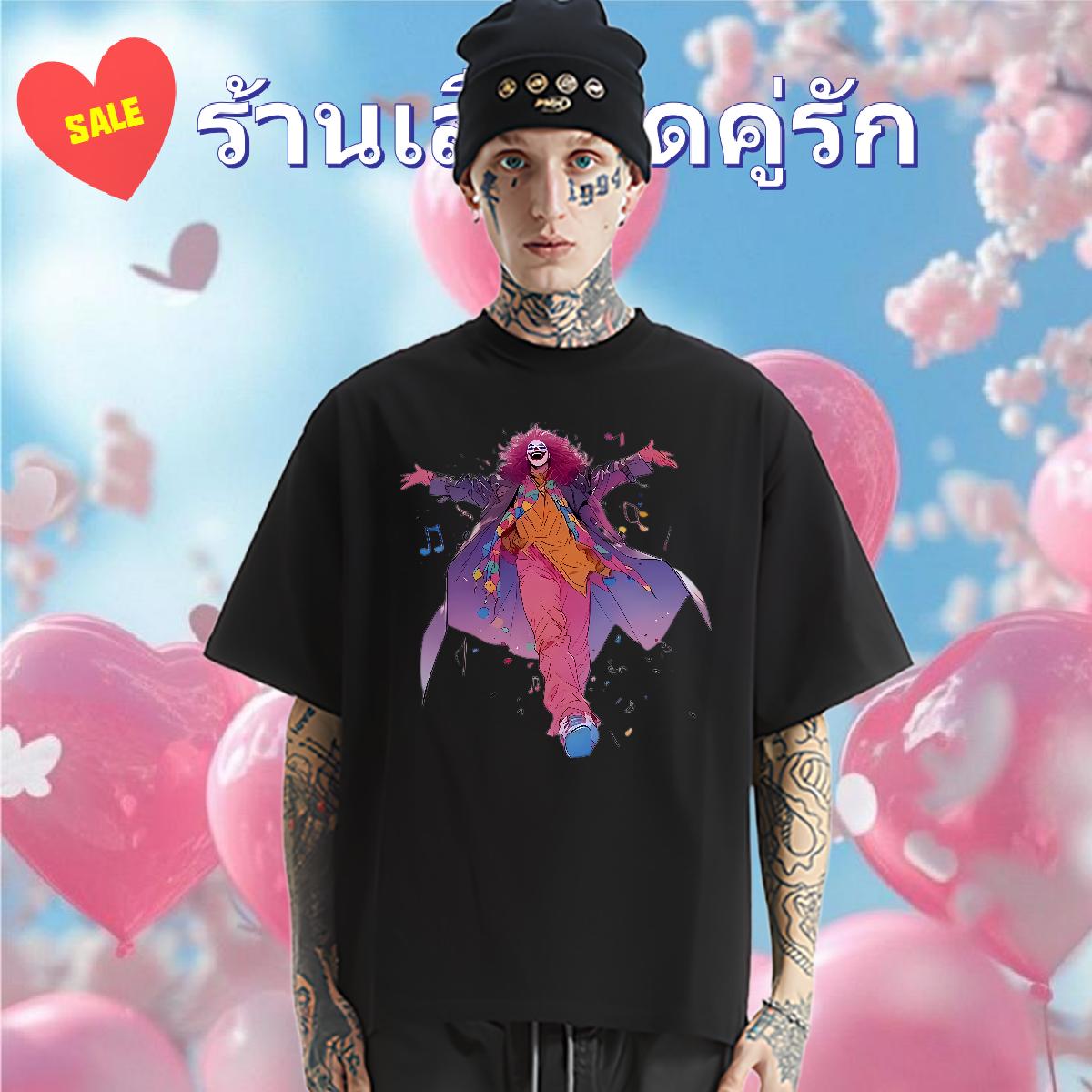 Fashion Designer T-Shirts for Men Black Oversized Street Wear Tshirts 180g Cotton Unisex