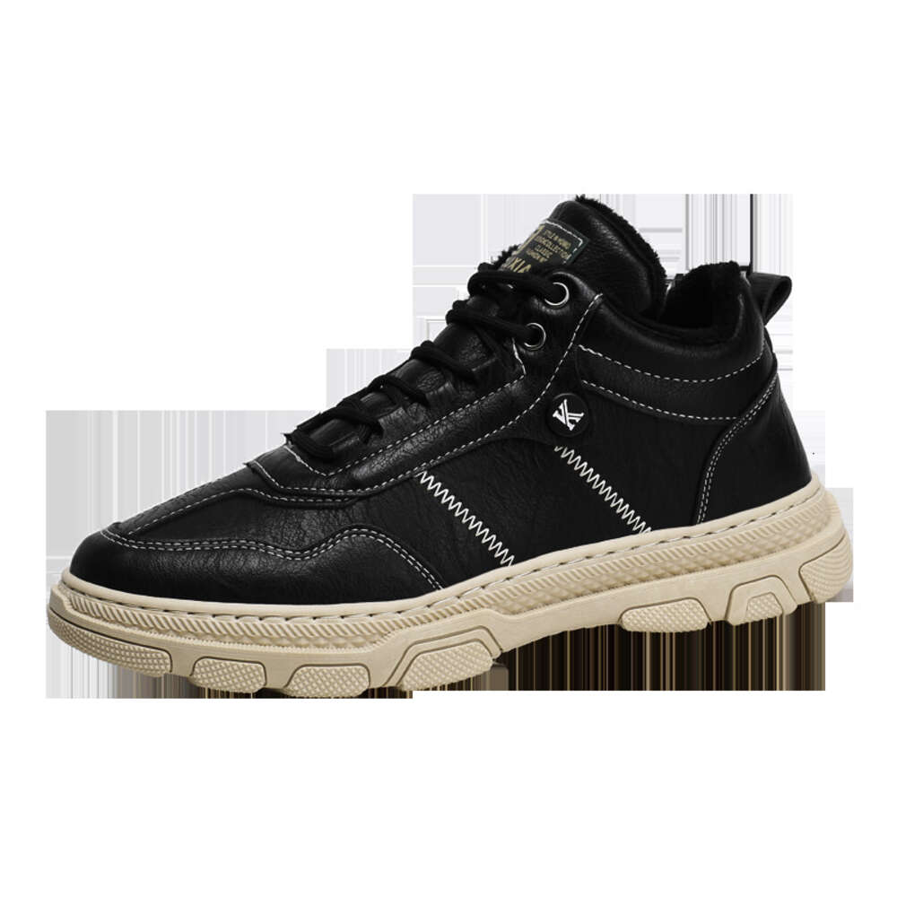 Chinese manufacturers of high quality flat winter plus cotton men's walking shoes