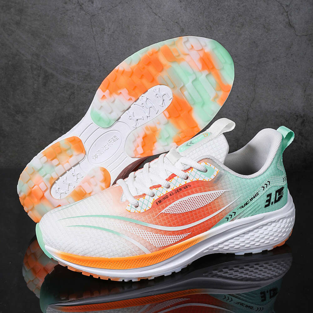 Ultra light rebound jelly shaped rubber bottom Custom Unisex Anti slip breathable men sneaker women running shoes