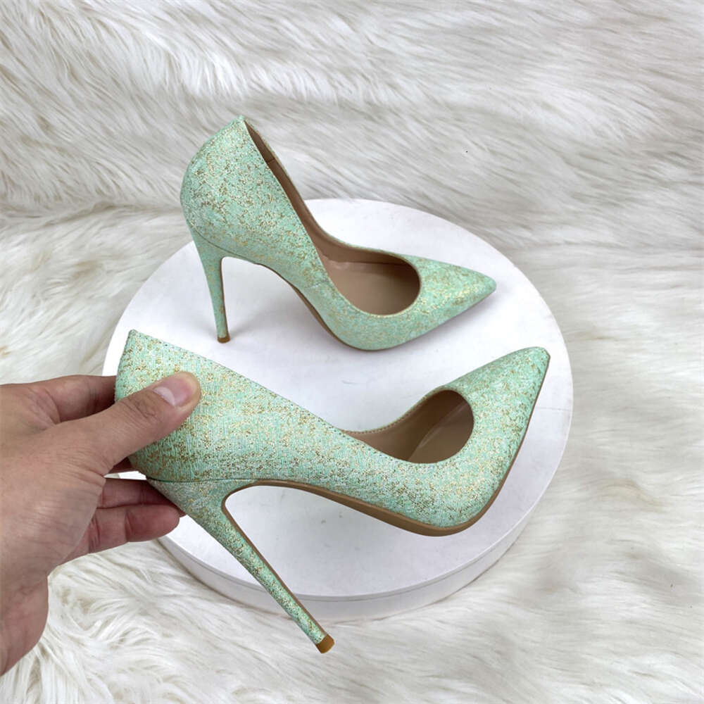 Keshangjia Women Purple Satin Pointy Toe High Heel Shoes For Wedding Party Dress Elegant Slip On Stiletto Pump Custom 33-46