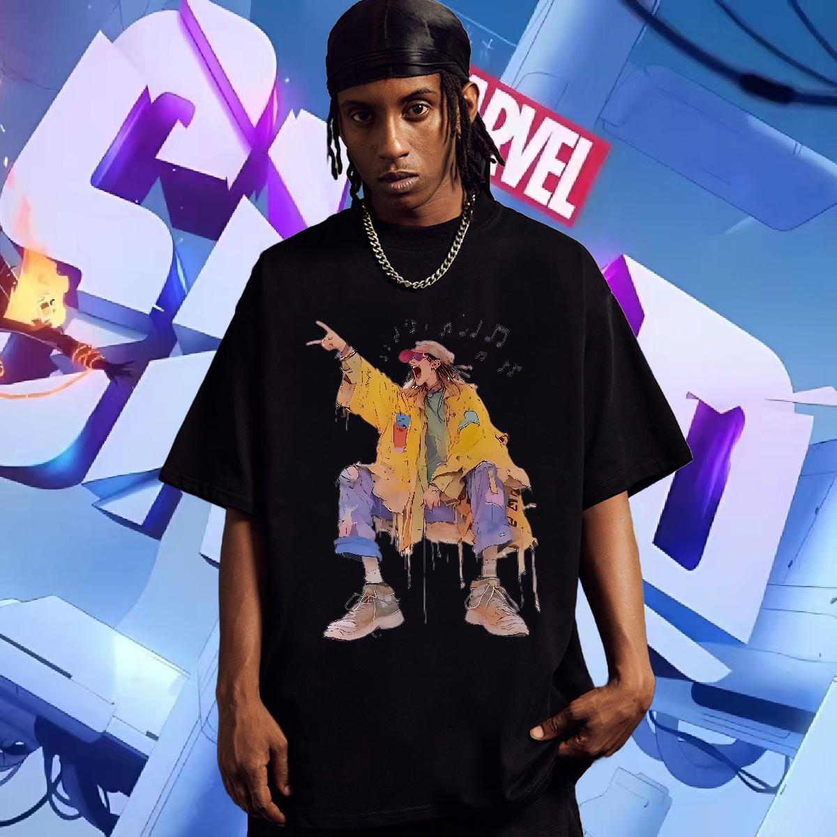 5A T-Shirts Daily Wear Crew Neck Cotton Breathable Men Tops Tees Classic Casual Custom Print Oversized Clothings