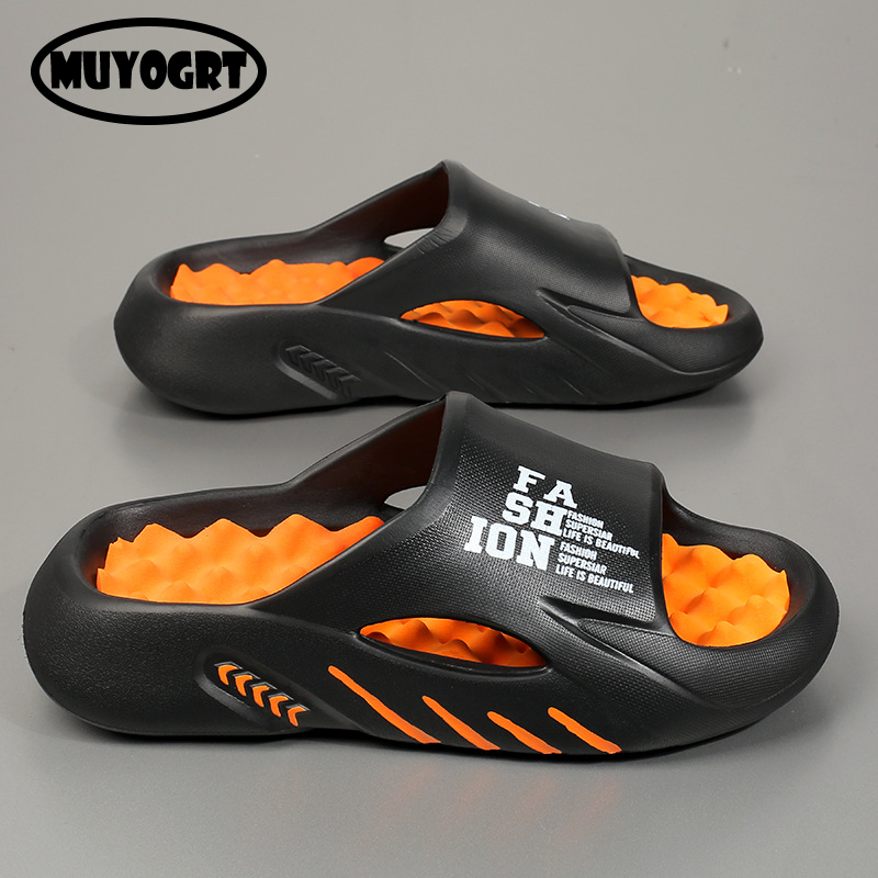 Summer 2024 Quality Massage Slippers New Sides Indoor Outdoor Beach Casual Shoes Soft Sole Slides Men Flip-Ps Men's Sandals F2a8 'S