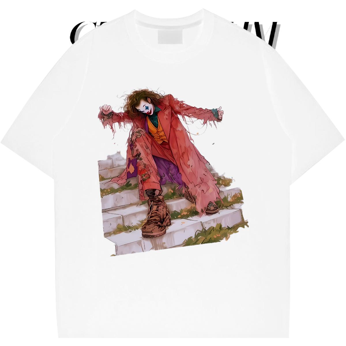 Loose Fit Man T Shirts Home Outdoor Cotton Breathable Tshirts 2024 New Custom Cartoon Tops Tees