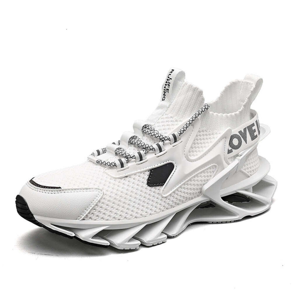 2023 PVC Large Blade Sole Summer Flying Weaving Breathable Men's Sneakers Fashion Running Shoes