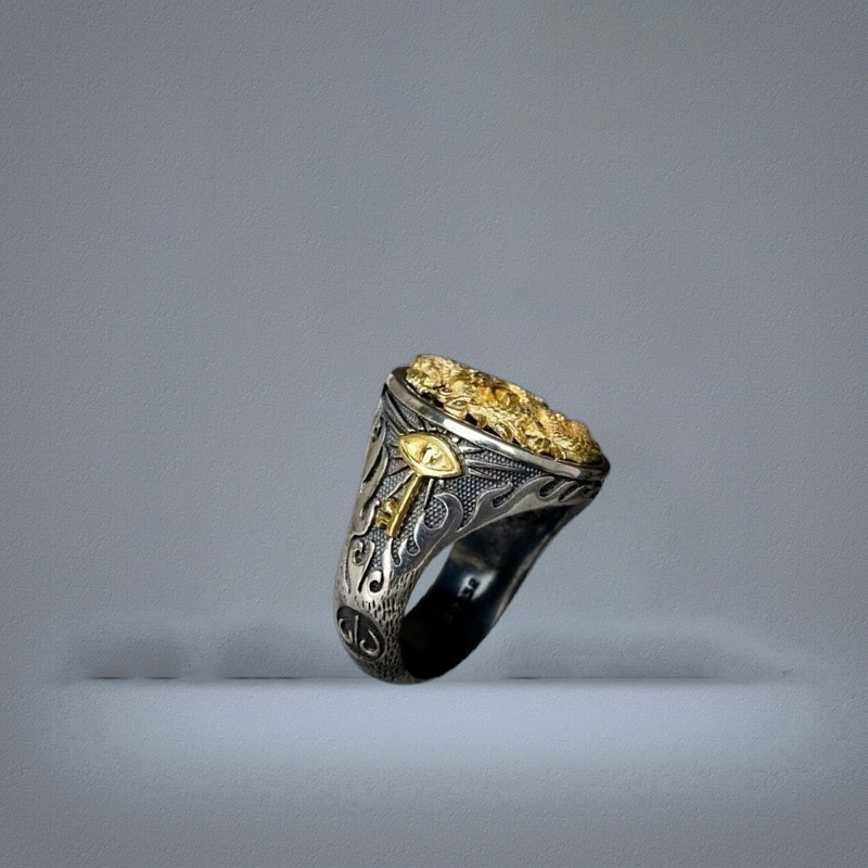 Vintage Men039s 18K Gold Two Tone 14k Black Gold Plated Diamond Dragon Pattern Rings Personality Punk Ring Jewelry size 714