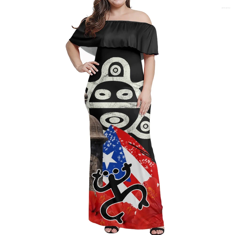 Party Dresses The 2024 Fashion Off Shoulder Corset Sexy Dress Printing Short Sleeve Long Skirt Summer Womens Elegant