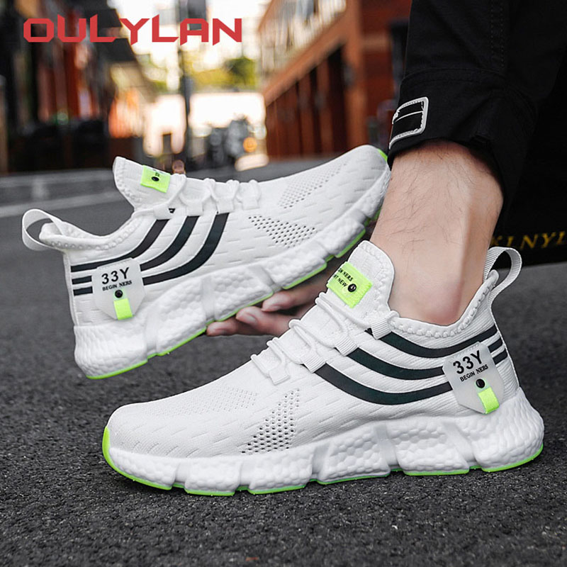 Casual Men Sport Shoes Breathable Lightweight High Elasticity Sneakers Outdoor Mesh Running Shoes Athletic Jogging Tenis Shoes