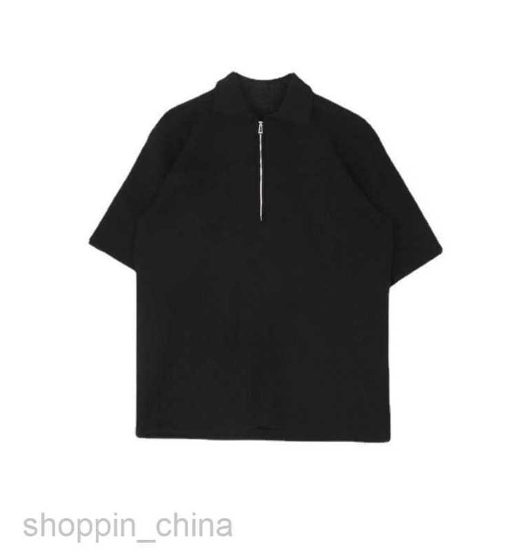 Men's Polos Shirts Half zip short sleeved Polo shirt for men summer trendy lapel top trendy style solid color half sleeved T-shirt tops