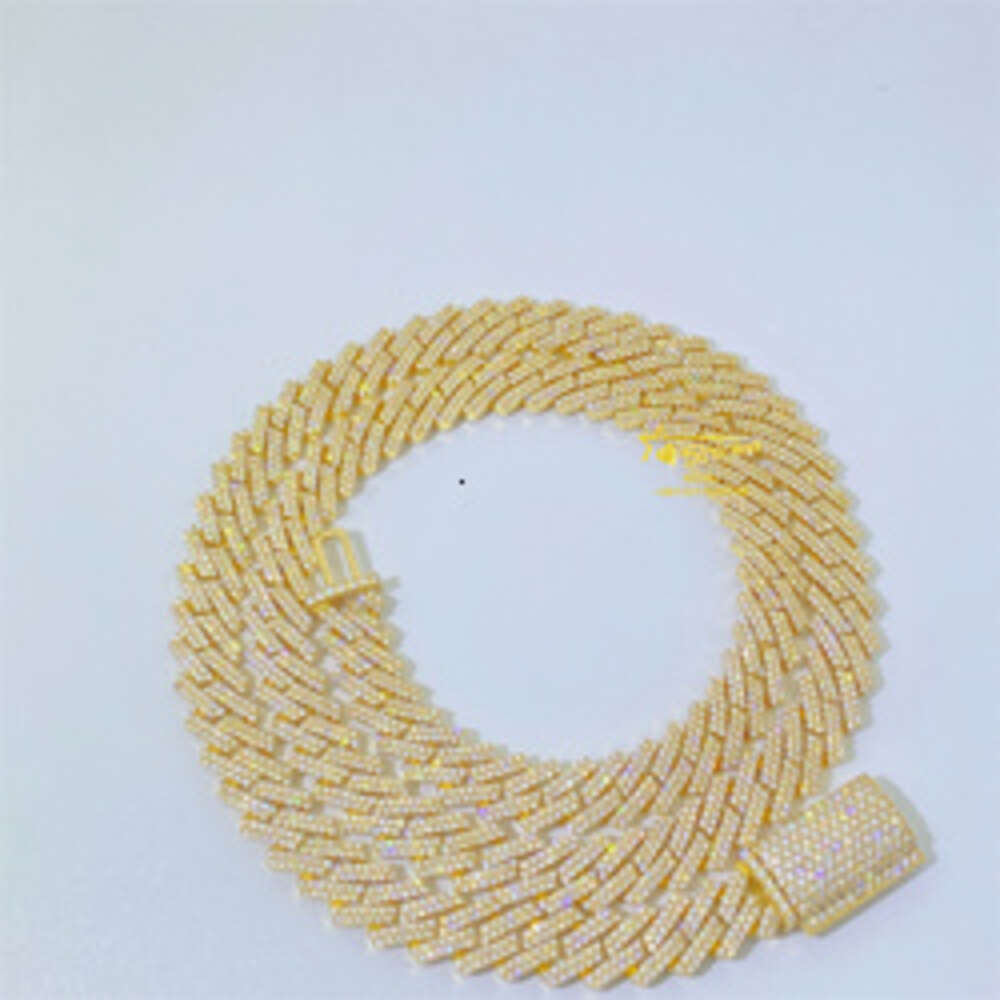 Iced Out Pass Diamond Tester Vvs Moissanite Jewelry Necklace Bracelet Women 10mm Cuban Link Chain