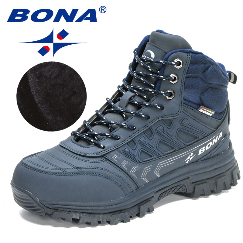2023 BONA New Designers Brand Winter New Warm Men Plush Nubuck Snow Man Quality High Top Boots Manscuo Sneakers 2348 scuo