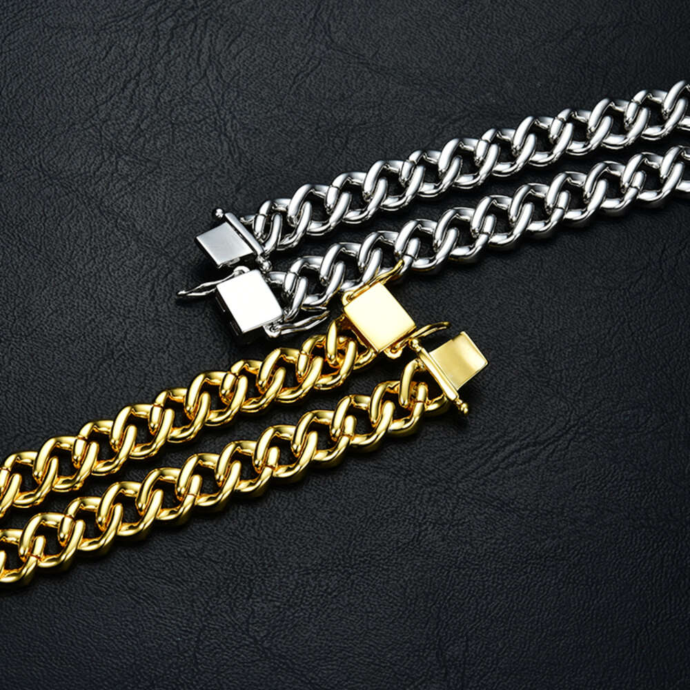 Jwy Fashion Hip Hop Brass Luxury Cuban Link Chain 8mm Iced Out Cuban Chain Necklace Jewelry