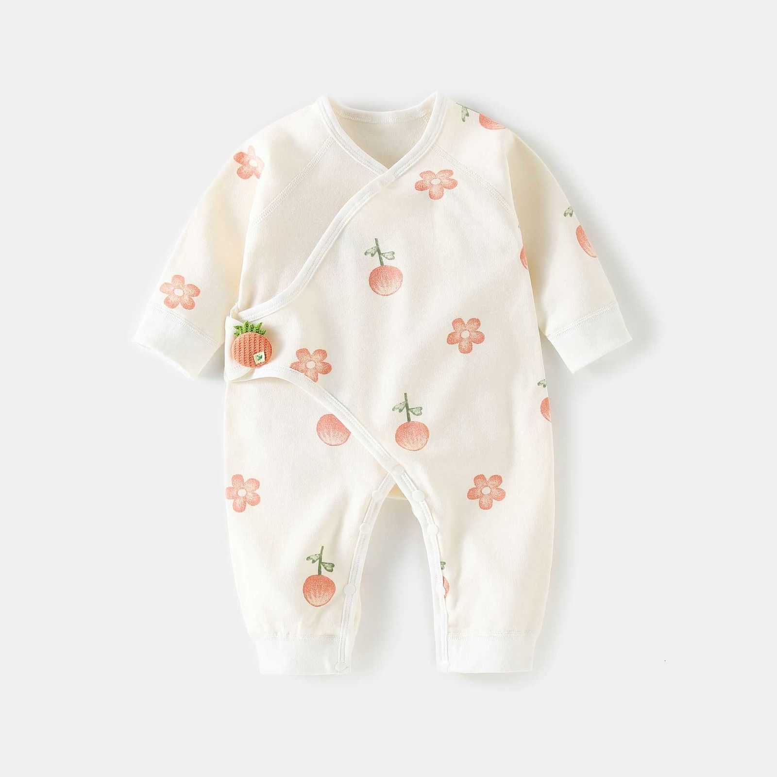 Baby Jumpsuits Rompers Newborn spring and autumn pure cotton long sleeved jumpsuit for baby outings monk clothing newborn baby boneless butterfly clot