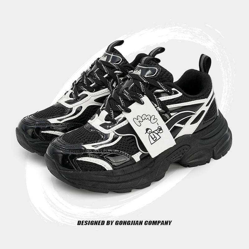 Couple Thick Sole Dad Shoes Female 2024 Summer Breathable Height Increasing Sports Shoes Versatile Lightweight Casual Shoes New Free Shipping size