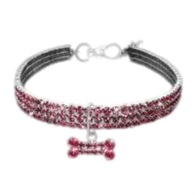 Neck Jeweled Bling Rhinestone Dog Collars Crystal Dia Collar Size S/M/L Pet Supplies