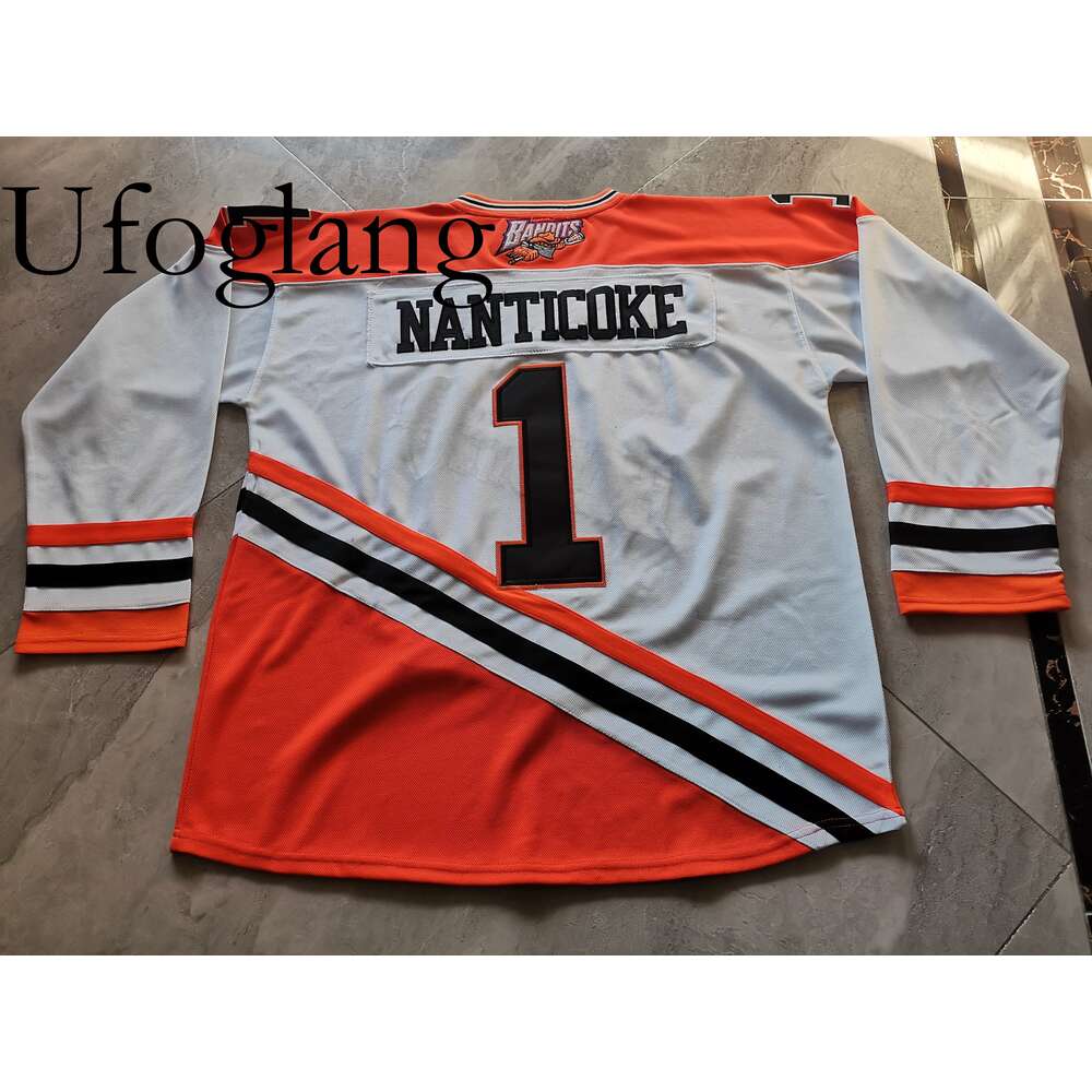 UF Hockey jerseys Physical photos Buffalo Bandits Tehoka Nanticoke black white Men Youth Women High School Size S-6XL or any name and number jersey