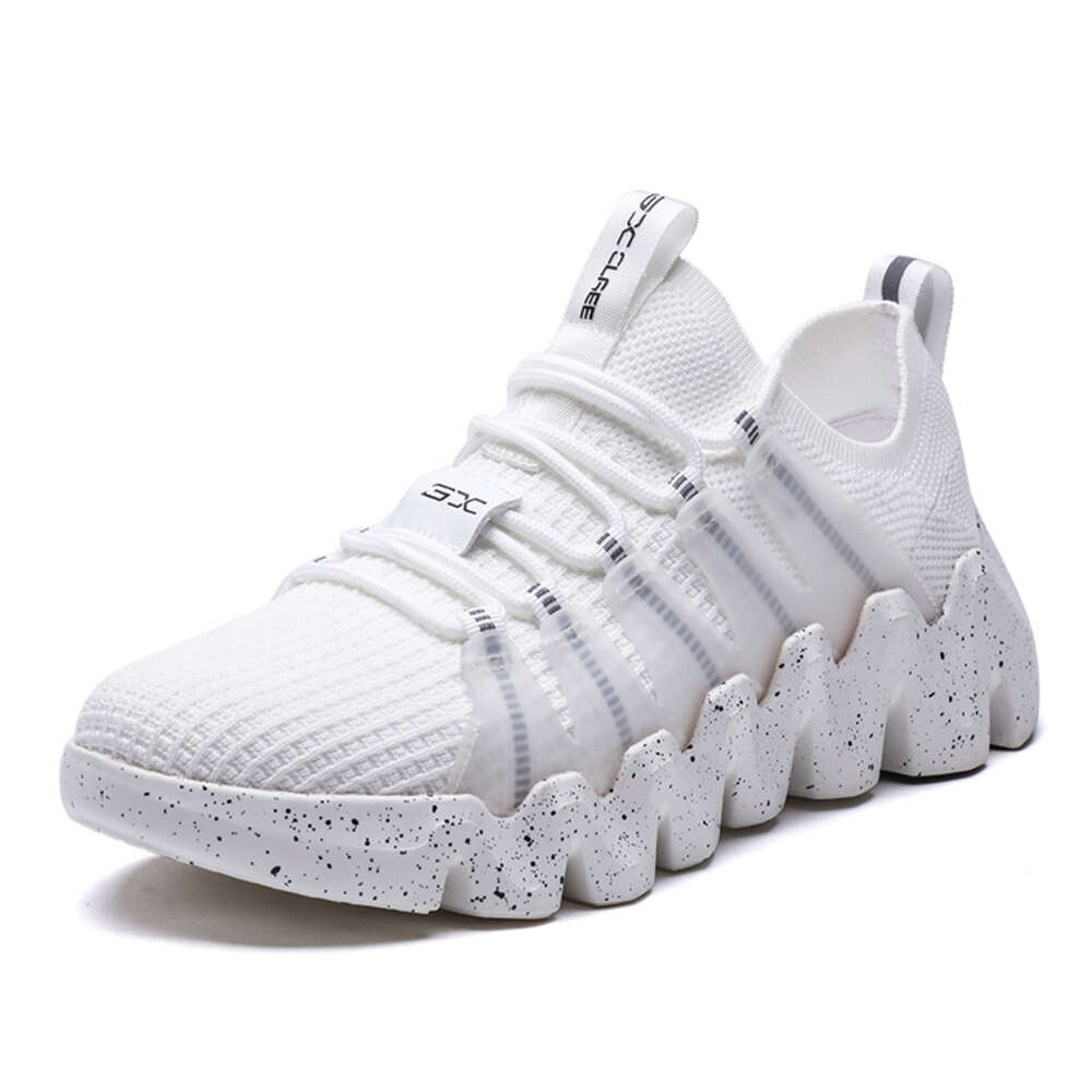 2023 autumn winter new men's wholesale fly woven sports steaker men lace-up casual tide cheap travel running shoes