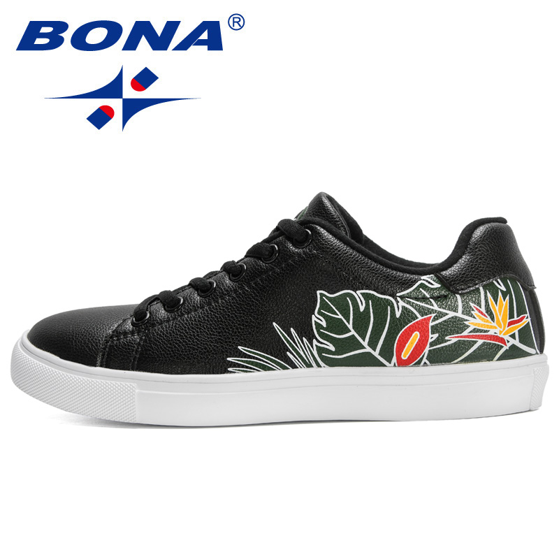 2022 BONA New Designers Classics New Skateboarding Women High Quality Antiskid Walking Sports Shoes Ladies Casual Sneakers 4317
