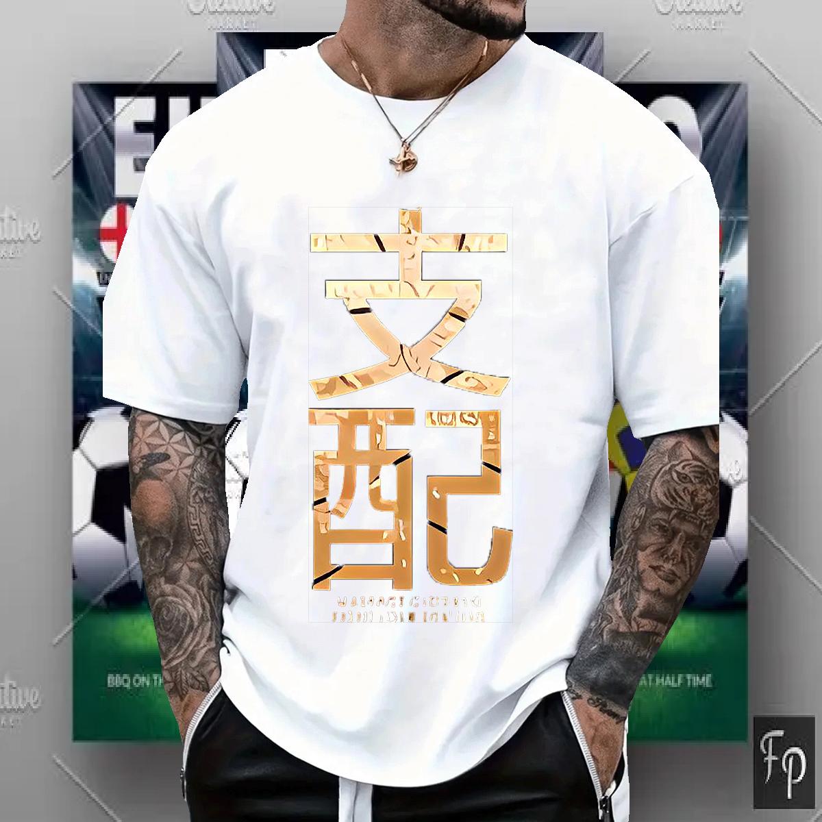 2024 DIY T-Shirts for Men Custom Men Clothes T-Shirt Outdoor Breathable Crew Neck Cotton Soft Wear