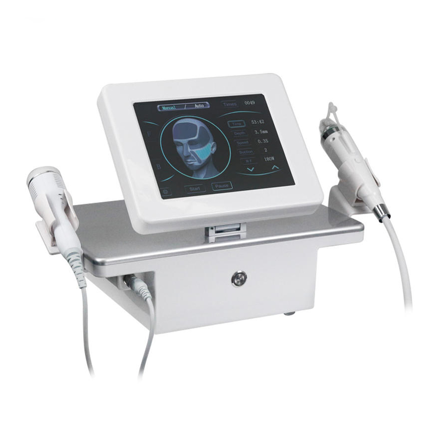 2 in 1 Fractional RF Microneedle Skin Rejuvenation Center Anti-wrinkle Scars Removal Skin Tightening Face Lifting Cold Hammer Skin Beauty Machine