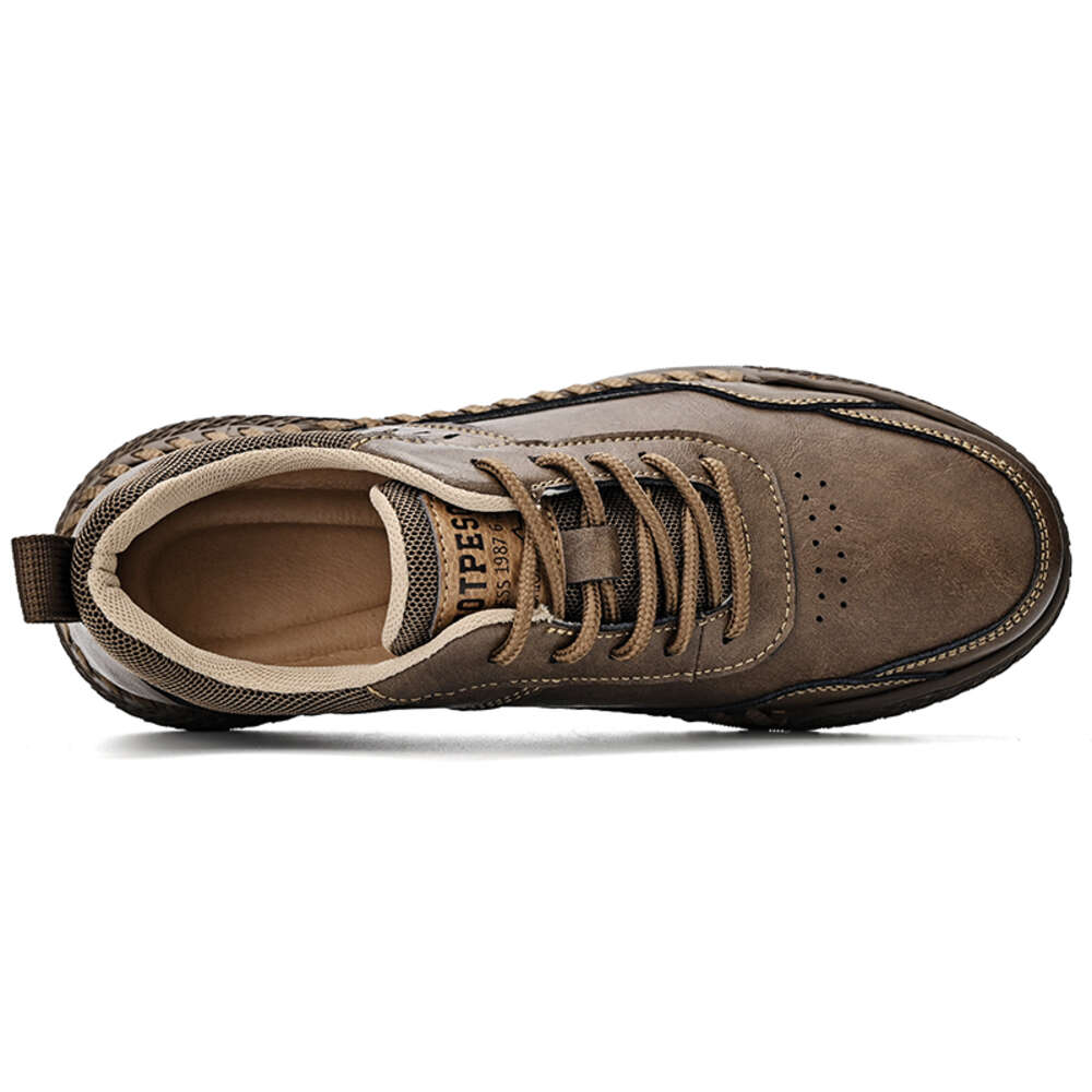 High quality comfortable men's walking Custom leather material outdoor men Breathable waterproof casual shoes for me