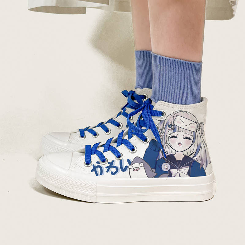 Amy and Michael Lovely Anime Girls Young Students Casual Canvas Shoes Breathable Sports Flat Trainers New Woman Vulcanize Shoes