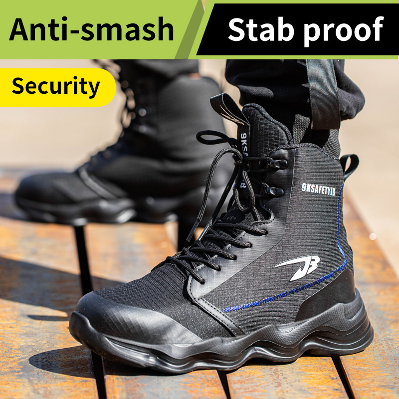 MJYTHF 2024 New Work Steel Toe Protective Anti-smash Anti-puncture High Top Safety Shoes Men Boots