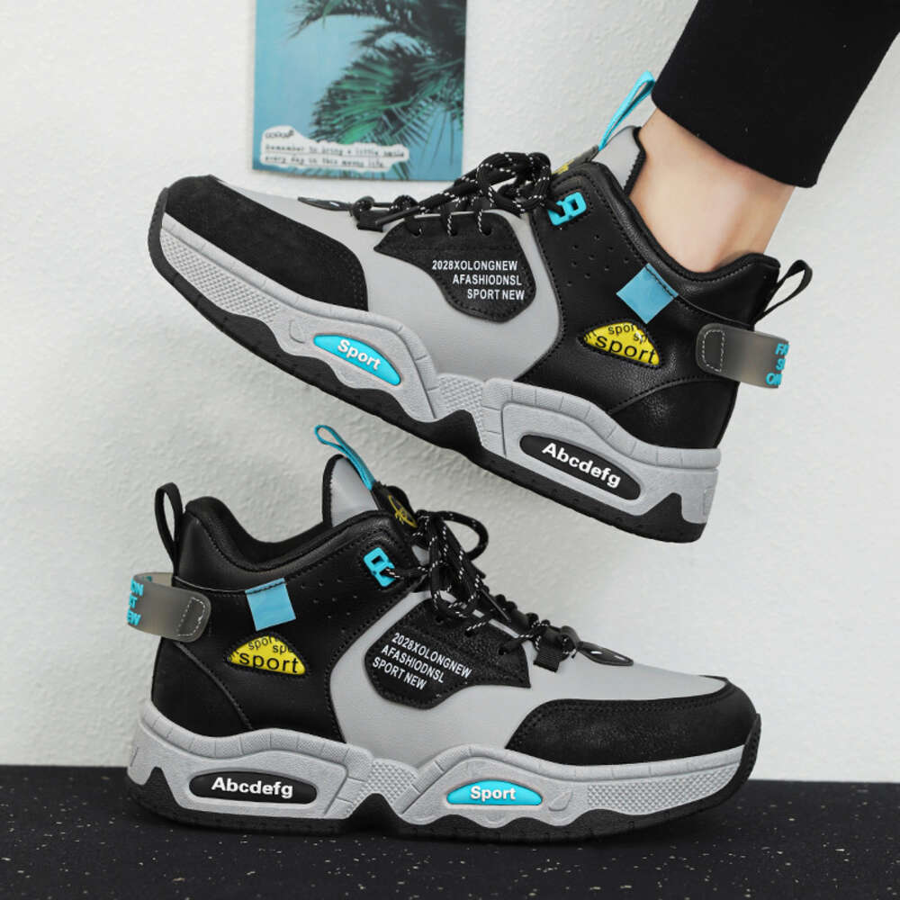 New high-top casual new shees non-slip bread shoes fashion lace-up men's sneakers