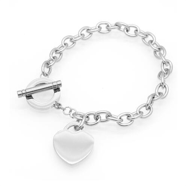 Women stainless steel bracelets with letter Heart gold silver OT chains Pulsera Fashion jewelry style