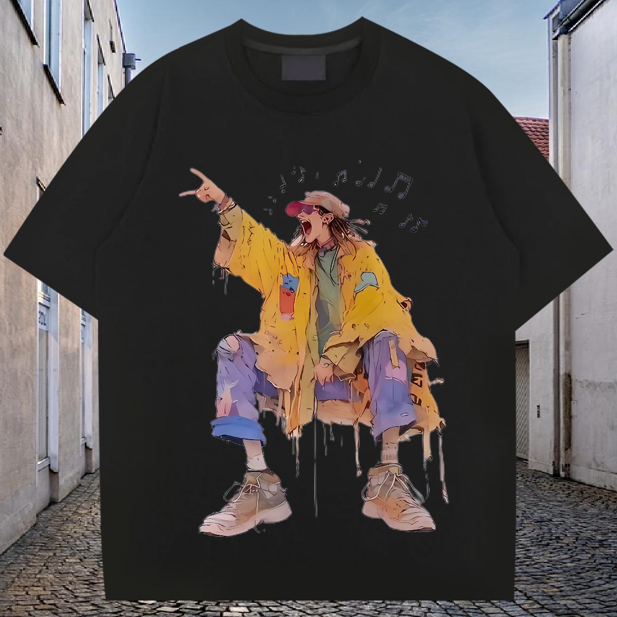 Soft T-Shirts Casual Daily Wear 180g Cotton Tshirts Fashion Custom Anime Clothings