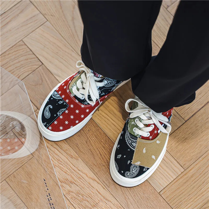 Color block Shoes Canvas Shoes Men Breathable Shoes Footwear Men Espadrilles Men Zapatillas Hombre Casual Erkek Chaussure 240611