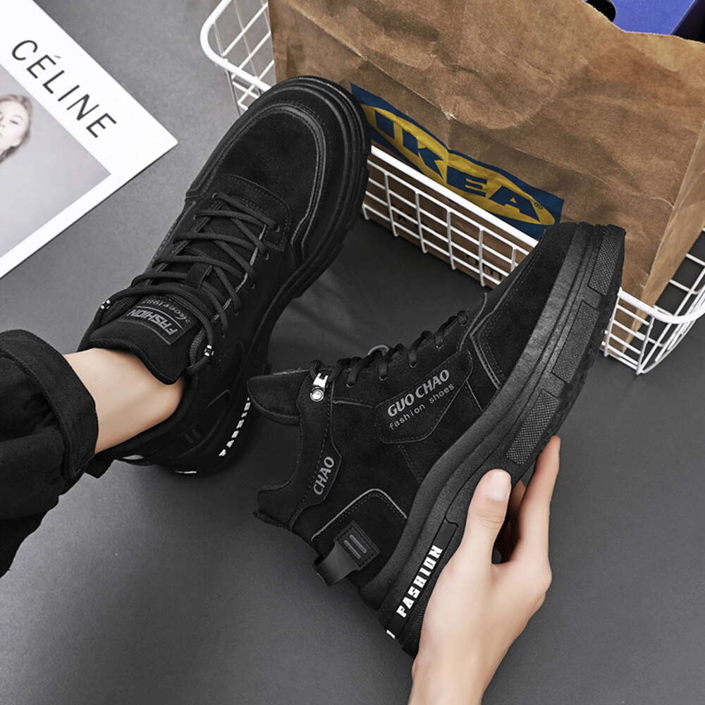 Factory direct sales of autumn and winter high top men casual sneakers