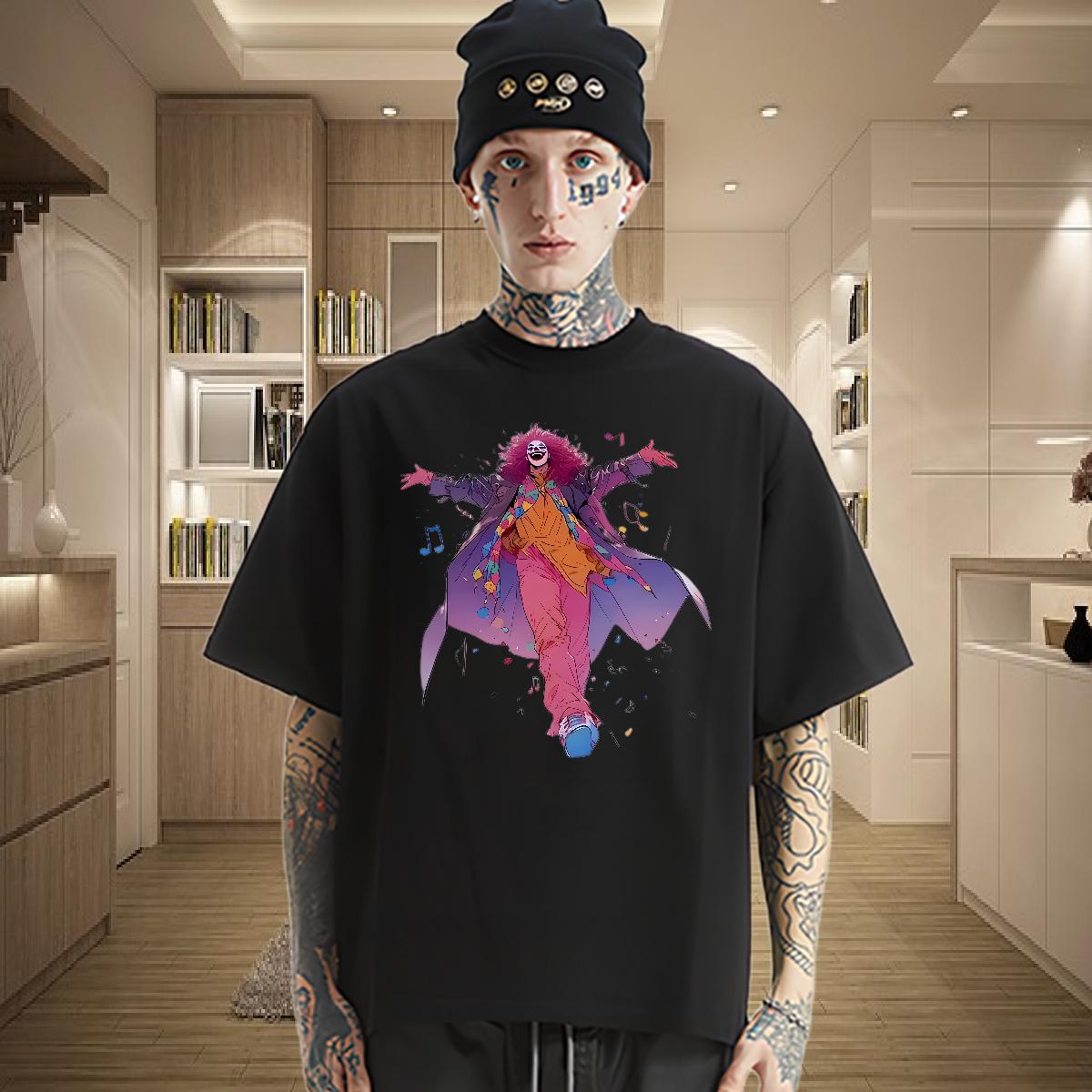 2024 New Man T Shirts Black Oversized Sports Casual Tshirts Breathable Crew Neck Comfortable