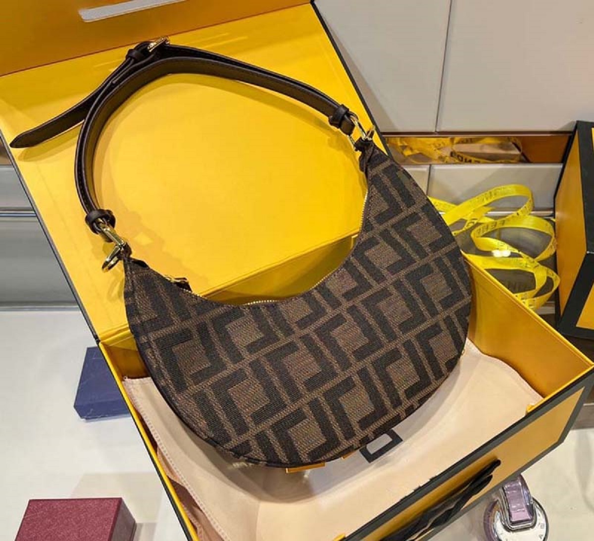 Shoulder bag Mirror Quality Crossbody Fashion bag Designer bags women handbag lady crossbody bag luxury shoulder tote Handbag Half Moon Underarm purse A001