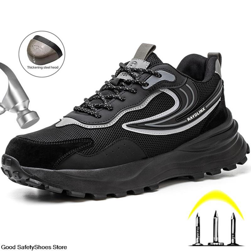 Sneakers Breathable Steel New Toe Anti-Smash Protective Work Men Women Indestructible Shoes Safety Boots 1249