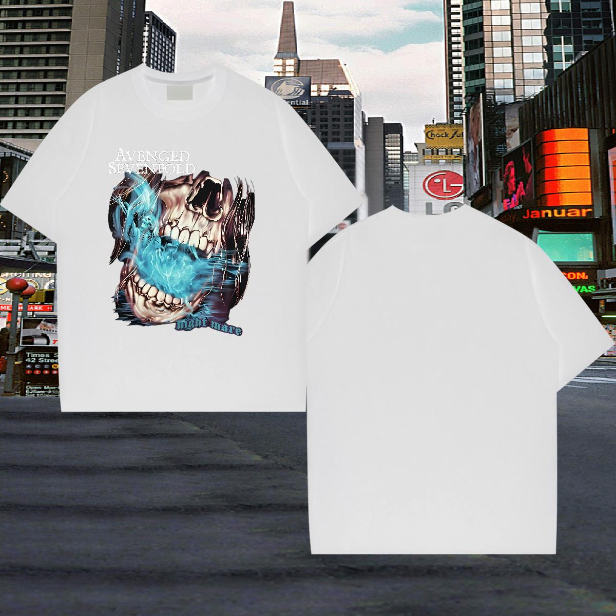 2024 Summer T shirt White Plus Size Men Tees Street Wear 180g Cotton Cool Design Tops Tees
