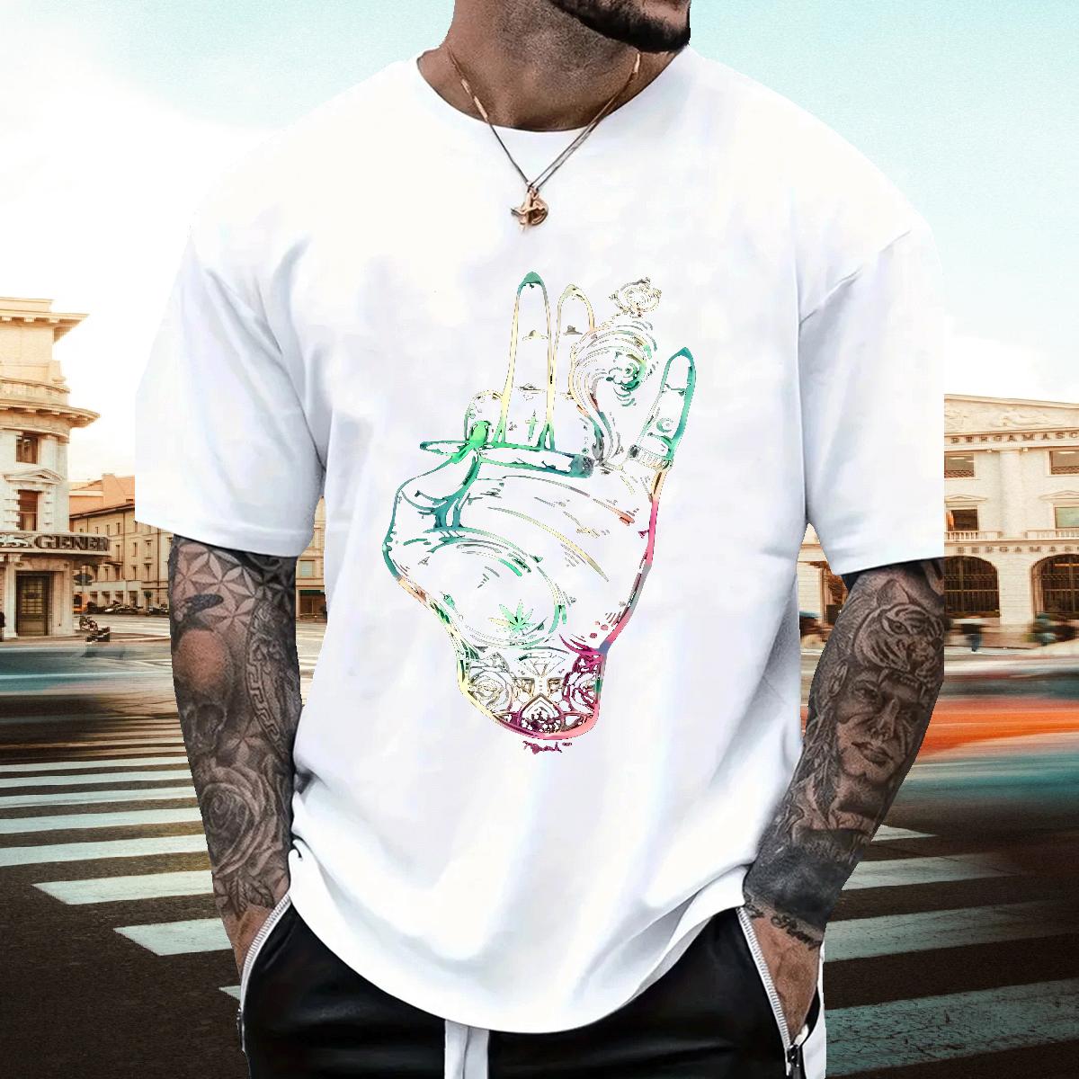Factory Direct T Shirt For Man Custom Cartoon Tshirts Hip Hop Cotton Breathable Short Sleeve Designer Top Tees